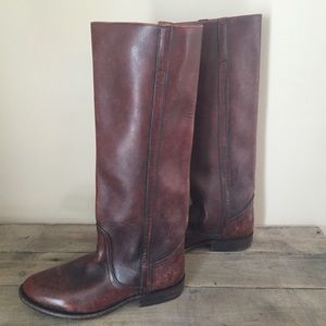 Whiskey Leather Frye Campus Boots